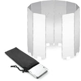 Paravientos plegable para hornillo de camping