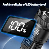 Linterna LED recargable con zoom