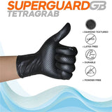 Guantes de nitrilo negro industriales 8 mil