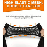 Car Storage Net Stretchable Mesh Pocket Net Magic Elastic Sticker Universal Rear Mesh Trunk Seat Bag Pocket Cage Auto Organizer