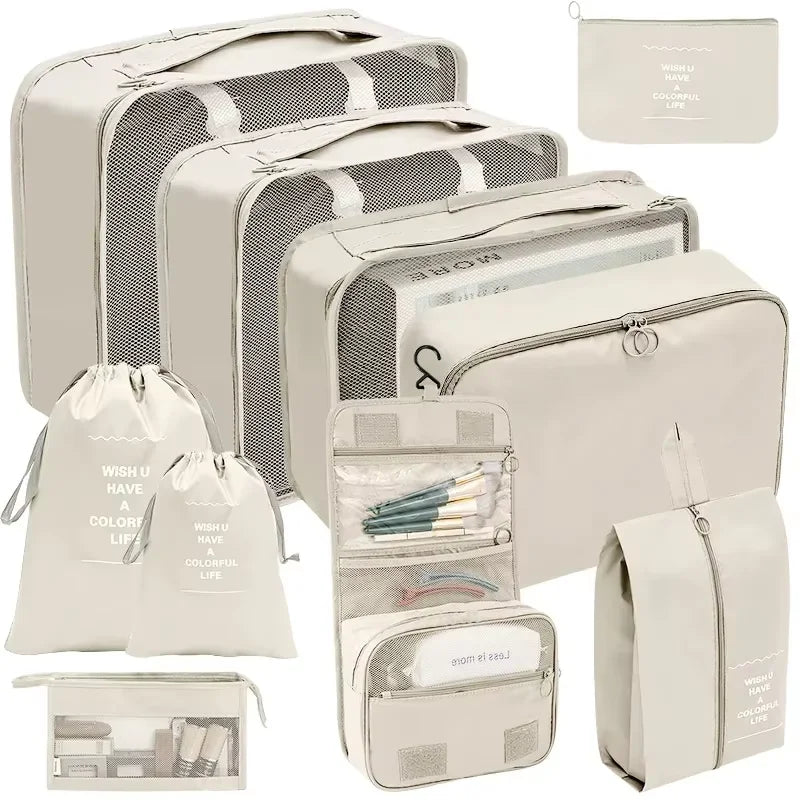 Set de bolsas de viaje para ropa y zapatos