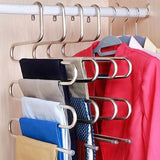 Perchero de acero de 5 niveles para pantalones