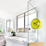 Mini reloj de pared con ventosa antivaho para baño