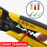 Alicate crimpador y pelacables automático