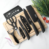 Set cuchillos cocina acero negro 3/5 pzas
