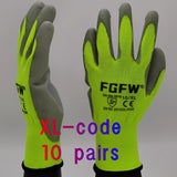 10 pares de guantes de trabajo con recubrimiento de PU