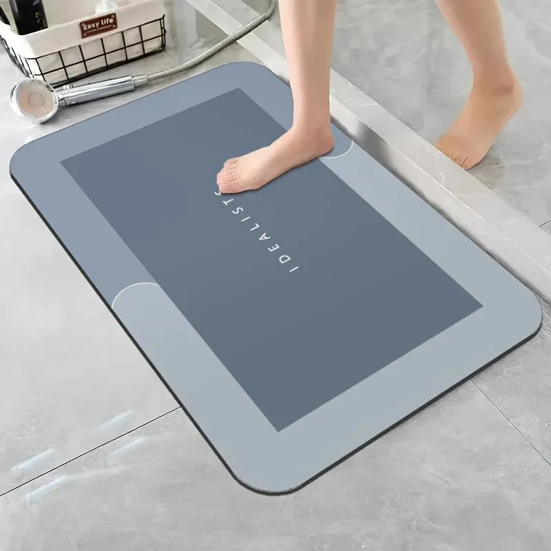 Alfombra de baño de diatomita antideslizante