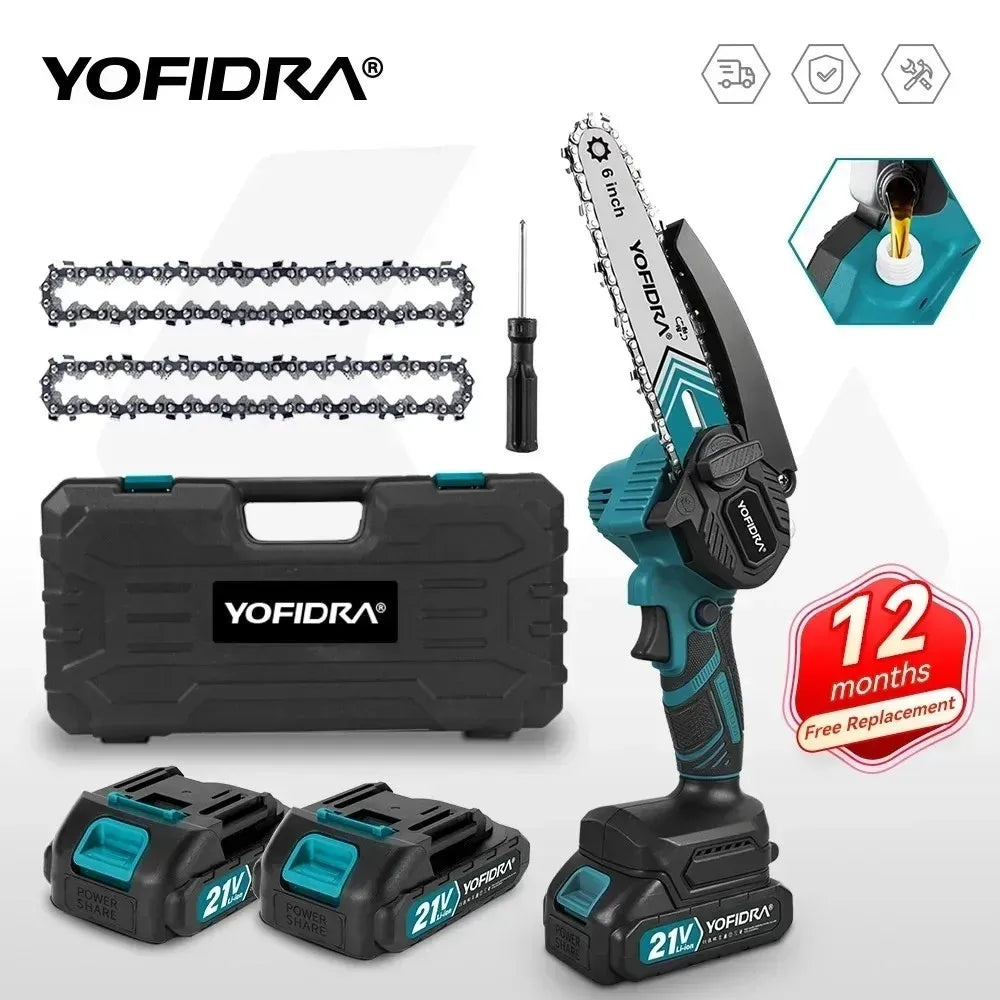 Mini motosierra YOFIDRA 6" con engrasador