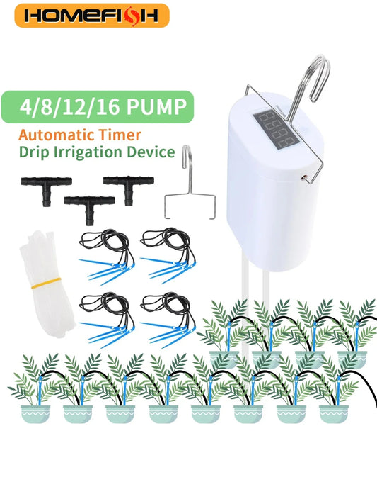 Riego automático para plantas con bomba