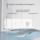 Reloj de pared digital de 9 pulgadas con temperatura