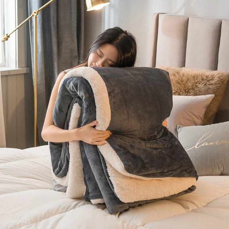 Manta de lana para cama y sofá