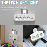 Enchufe de pared con 4 tomas y USB
