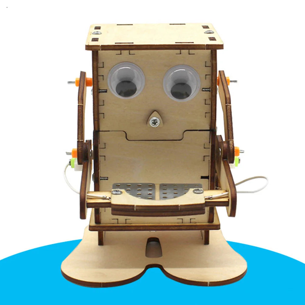 Hucha robot de madera para montar