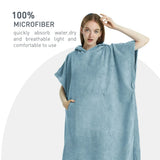 Poncho toalla de secado rápido para playa