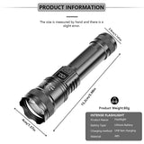 Linterna LED recargable con zoom