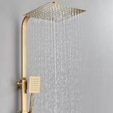 Conjunto de ducha dorado cepillado con monomando