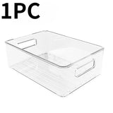 Set 3 cajas organizadoras transparentes para nevera