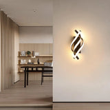 Aplique LED espiral curvada dormitorio/pasillo