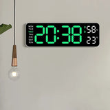 Reloj de pared digital de 9 pulgadas con temperatura