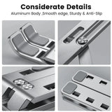 Soporte de aluminio para portátil regulable