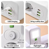 Regleta con 4 enchufes, 2 USB y USB-C