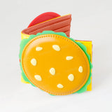 Cartera plegable con diseño 3D de hamburguesa