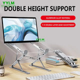 Soporte de aluminio plegable para portátil
