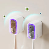 2 portacepillos de pared con tapa