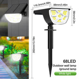 Foco solar LED de jardín