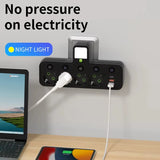 Enchufe de pared con 4 tomas y USB