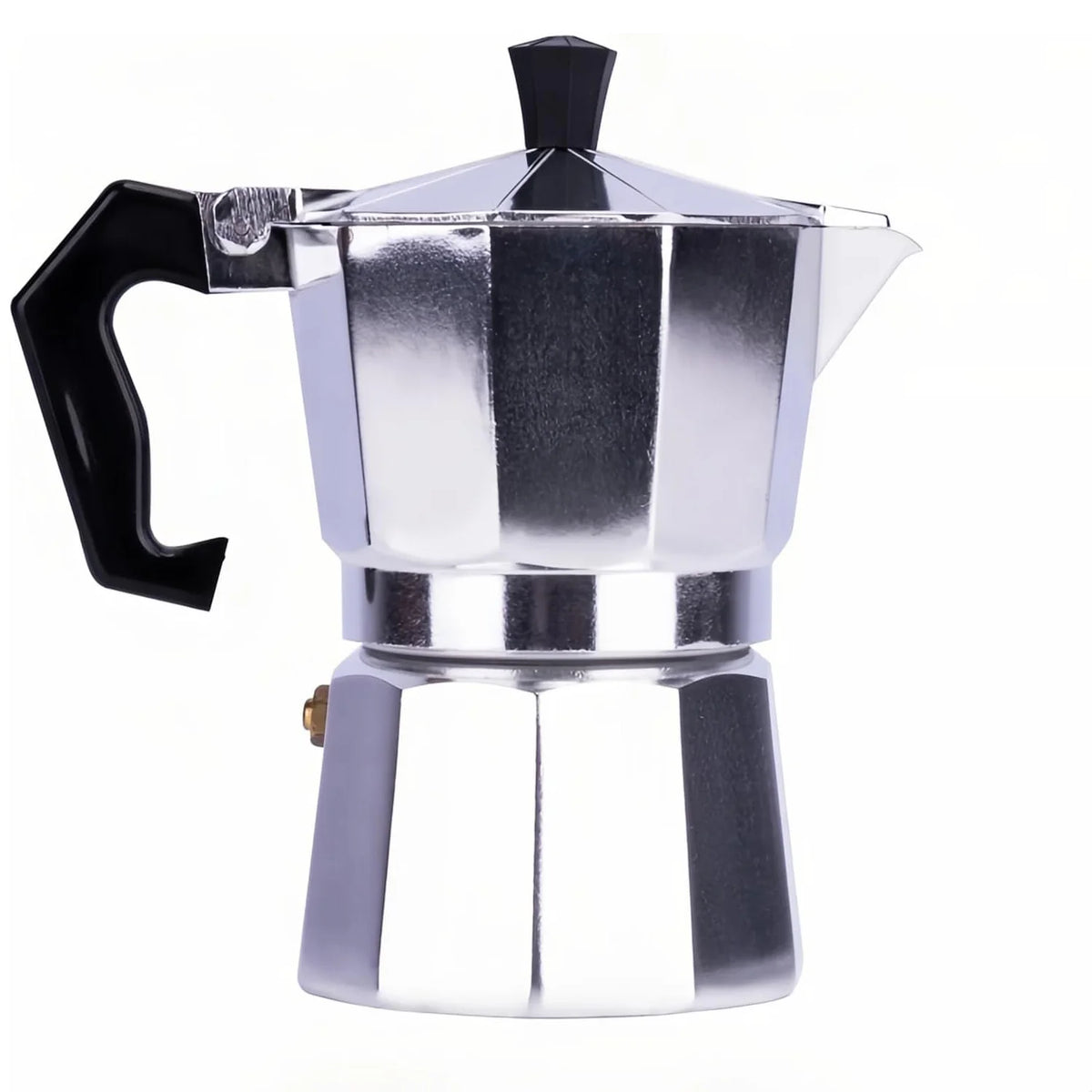 Cafetera italiana clásica de aluminio