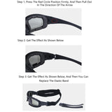 Gafas de protección polarizadas con 4 lentes