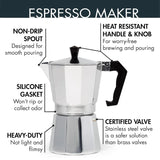 Cafetera italiana clásica de aluminio