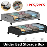 Cajas bajo cama con ruedas y tapa (organizador extraíble)