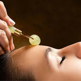 Set de jade natural: rodillo facial y gua sha