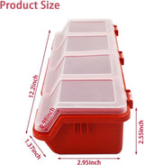 Caja organizadora de tornillos de 4 compartimentos