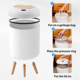 Papelera pequeña automática con tapa