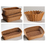 Hardness Rattan Wicker Woven Serving Baskets Household 10 Styles Bread Fruit Vegetables Basket Handwoven
