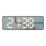 Reloj de pared digital de 9 pulgadas con temperatura