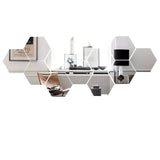 Espejos hexagonales adhesivos para pared