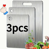 Set de 3 tablas de cortar de acero
