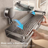 Estante de baño con ventosa sin taladro