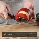 Set cuchillos cocina acero negro 3/5 pzas