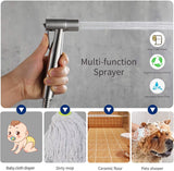 Grifo de baño con ducha de mano de acero inoxidable