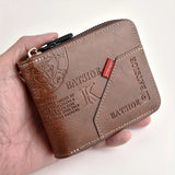 Cartera de hombre de piel sintética encerada
