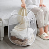 Cesto de ropa sucia plegable y ventilado