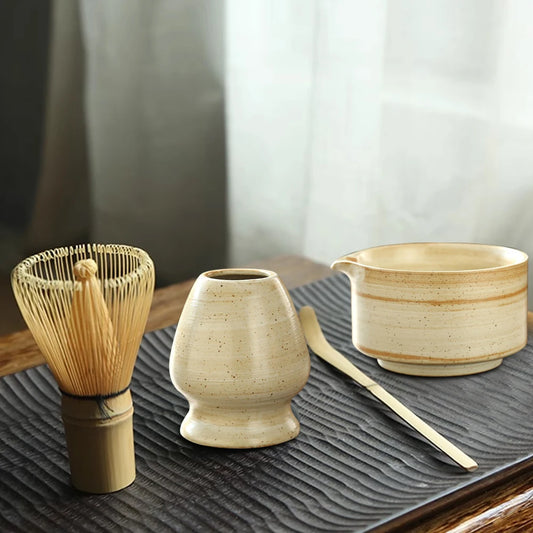 Set de matcha de bambú (4 piezas)