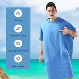 Toalla poncho de microfibra con capucha