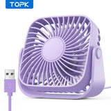 Mini ventilador portátil TOPK de 4 pulgadas