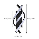 Aplique LED espiral curvada dormitorio/pasillo